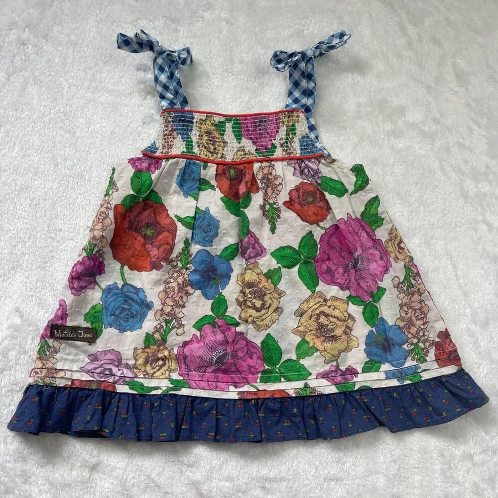 Matilda Jane Brilliant Day Dream‎ Dress (NO BLOOMERS) Baby 12-18M Floral Cotton